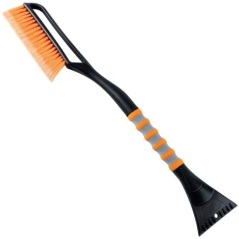 2-in-1 Car Cleaning Brush: Ice Scraper, Removable Ice Scraper, Leaf and Pollen Brush with Ergonomic Foam Handle
