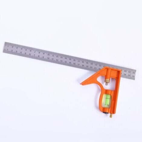 300mm Combination Square - Universal and Precise Metal Combination Square with Stop and Marking Tool - Professional Measuring Tool (1/4)
