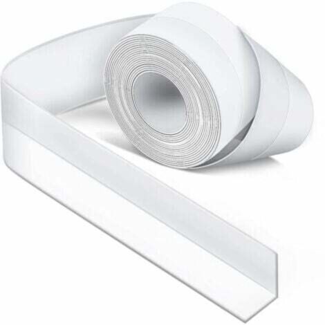 White silicone bathroom sealant, bathtub sealant, sealing tape, mold-resistant and waterproof, flexible kitchen tape (1/4)