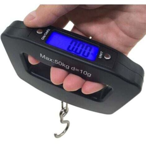 50kg 10g LCD Home Electronic Digital Portable Hanging Weight Hook Travel Luggage Scale