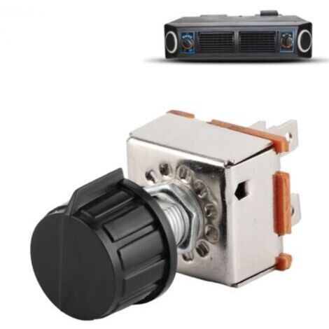Universal AC fan switch, 3 speeds, air conditioning volume control, rotary with plastic knob (1/4)