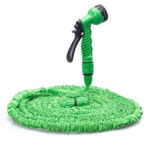 25FT Expandable Garden Hose - Flexible and lightweight water hose, 7-function spray nozzle, triple-layer latex core water hose and extra-strong fabric, easy-to-store hose (ver (1/4)
