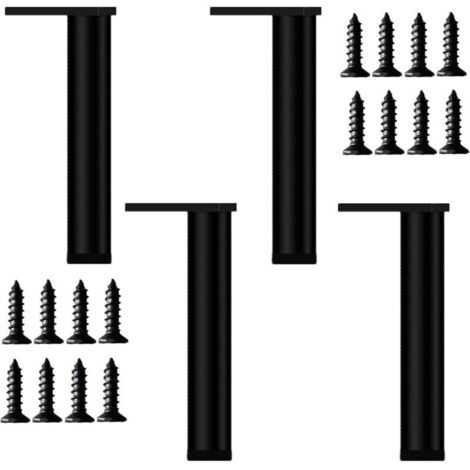 Pieces 30cm Matte Black Furniture Legs - Adjustable Modern Sofa Legs - Replacement Legs for TV Stand, Bathroom Cabinet (1/4)