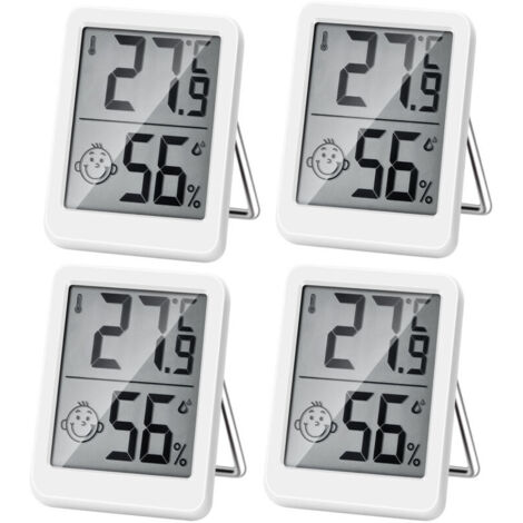 High-precision digital indoor thermometer and hygrometer, temperature and humidity monitor, thermo-hygrometer indicator (4 pieces)