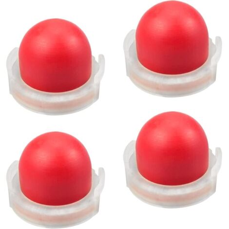 Set of 4 Red Fuel Primer Bulbs, Primer Pumps, Primer Bulbs for Lawn Mowers, Hedge Trimmers, Gasoline Saws, Primer Bulbs (1/3)