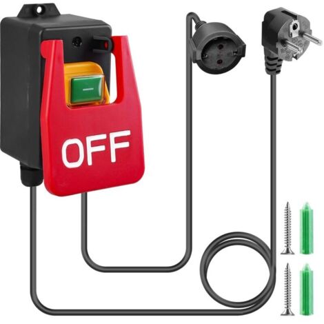 Single-phase 250V On/Off Switch, Electromagnetic Safety Switch with Zero Voltage Socket (1/4)
