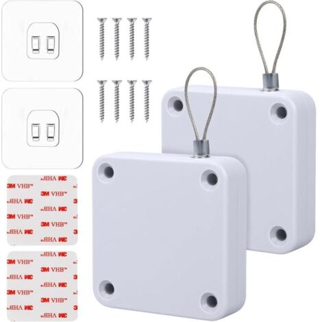 2-piece automatic door closer, automatic door closer with sensor, with drill-free cord, 1200g pulling force, door closer adapts
