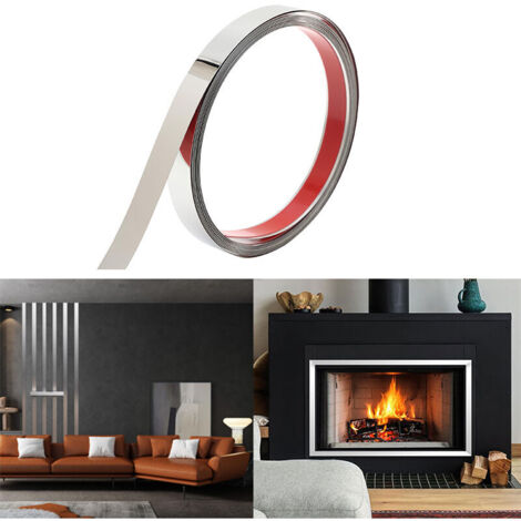 Peel and stick metal forming strips, suitable for walls, mirror frames, home decoration (10 mm x 6 meters) (1/4)