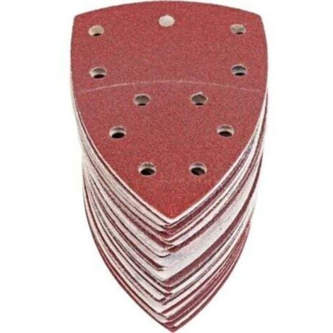 60 Triangular Abrasive Sheets, Triangular Sanding Paper for Mouse Delta Sander, 105 x 152 mm, Grit P40/60/80/120/180/240 (1/4)
