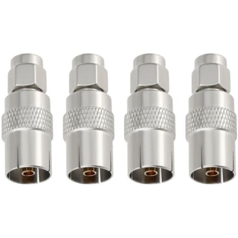 10x SMA Male/Female 50 Ohm IEC DVB-T Coaxial TV Plug Adapter for Antenna Cable Extension Junction