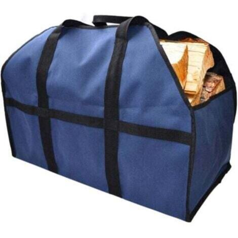 Firewood carrier bag, canvas firewood storage bag, fireplace log holder, tote bag for firewood