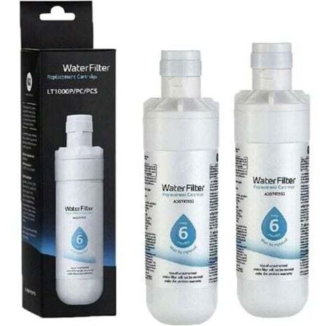 Refrigerator water filter LT1000P, 2 pieces, ADQ747935, replaces LT1000P/PC/PCS, MDJ64844601, ADQ74793501, ADQ7479350 (1/4)