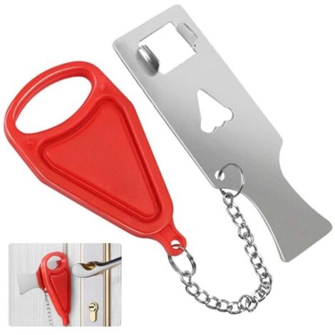 Portable Door Lock, Travel Lock, Portable Travel Lock, Stainless Steel Travel Lock (1/4)
