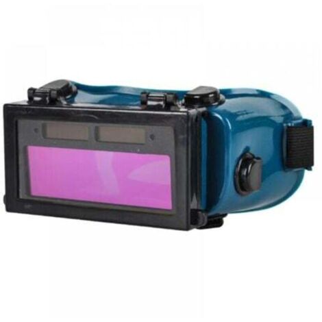 LCD Welding Mask Goggles with Solar Battery, Auto-Darkening/Shading, Protective Eyewear for Welding with Headband (Green)