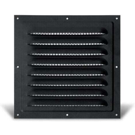Rainproof stainless steel ventilation grille (200 x 200 mm) (1/4)