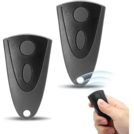 Gate Remote Control Compatible with Novotron 502 MAX43-2 512 MIX43-2, 433.92MHz, Gate and Garage Door Remote, 2 Channels, Black, Pack of 2