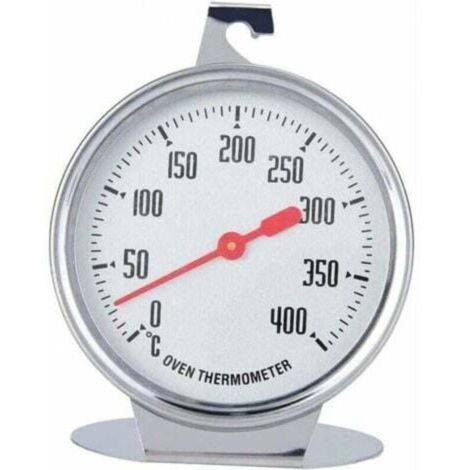 Oven Cooking Thermometer, Instant Read Temperature Indicator, Stainless Steel Probe with Hook - 7 x 9 cm