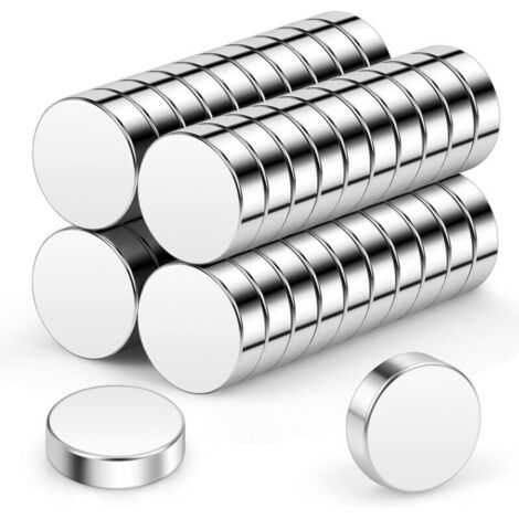 Pack of 40 Mini Neodymium Magnets 10x3mm - Super Strong for Magnetic Boards, Refrigerators, Crafts and Office (1/4)