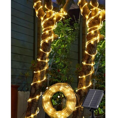 Outdoor Solar String Lights, 12m 100 LED Solar String Lights with 8 Modes, Waterproof, Decoration for Garden, Terrace, Balcony (Warm White) (1/4)