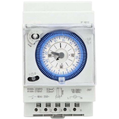 Mechanical Pool Clock 16A 250V Timer Pool Water Heater Clock 15 Minutes 24 Hours for Home, Kitchen, Outdoor Lighting