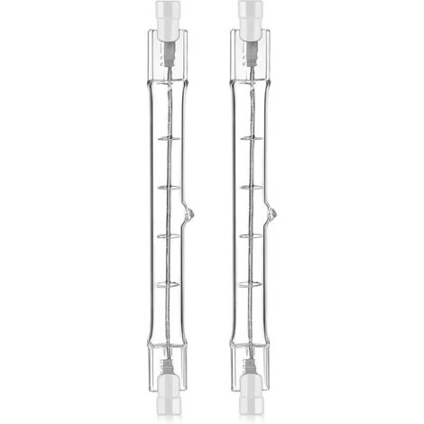 500W R7s 118mm halogen tube, dimmable, warm white 2800K, linear R7s pencil bulb, 11000lm, AC 200-240V, for home, work, and security lighting (1/4)