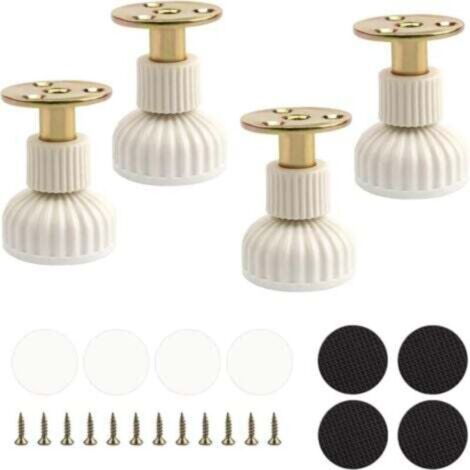4-Piece Adjustable Furniture Feet, Adjustable Table Legs with Non-Slip Rubber Base, Furniture Feet, Height Adjustable from 54 to 63 mm (1/4)