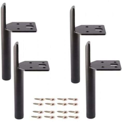Pcs Black - 15cm Modern Furniture Legs Replacement Cabinet Legs Table Bed Legs with Screws (1/4)