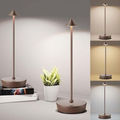 Rechargeable Table Lamps, 3600mAh Battery-Powered LED Desk Lamps, Portable, Touch Control, Dimmable, Night Light for Dining Room and Home (1/4)