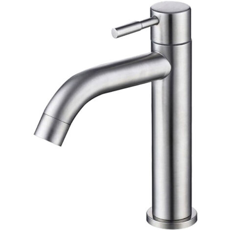 Tap, cold water only, curved spout, with 80 cm G1/2 explosion-proof hose