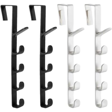 4-Piece Over-the-Door Coat Rack, Hanging Hooks for Bathroom, Bedroom, Office, Kitchen (1/4)