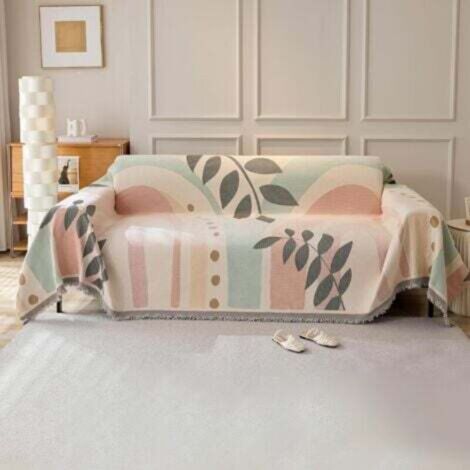 Geometric Art Sofa Cover, Multifunctional Large Size Sofa Throw, Reversible Sofa Cover, Versatile Sofa Throw (1/4)