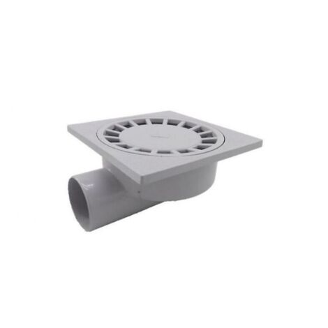 200mm x 200mm, 75mm Outlet, Bathroom Floor Drain, Wet Room Shower, 1pc - White (1/4)