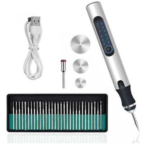 35-bit USB rechargeable wireless engraving pen - Engrave jewelry, glass, wood, ceramics, metal, plastic (1/4)