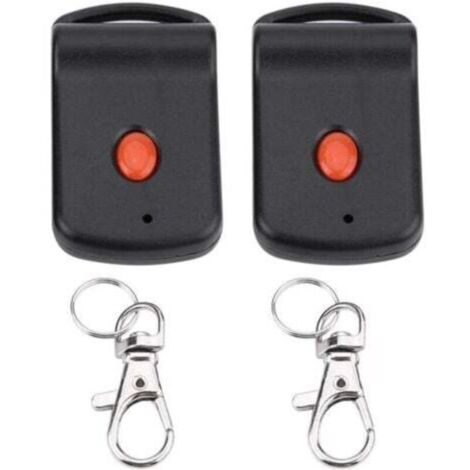 Car key garage door opener remote control duplicator, Garage door remote control, 2 Pcs Mini garage door key fob remote control remote control garage transmitter replacement for Doormate TRG306 Re