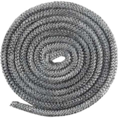 10mm x 2.5m Braided Fireplace Insert Gasket for Inserts and Stoves - Fiberglass Door Seal for Stoves, Fireplaces, Stove Pipes, Oven Doors - Heat Resistant up to 550°C