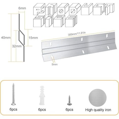 Mirror Support Rails Heavy Duty Mirror Mounting Rail Z-Bracket Mounting Hook Heavy Duty ...