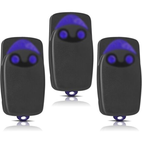 3-Piece Replacement for NICE Remote Control, 433.92 MHz 2-Channel Gate Remote Control, Compatible with Flo1r-s, Flo2r-s, Flo4r-s