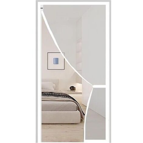 Mosquito net, self-closing curtain with powerful magnet, side opening, white (100 x 210 cm) (1/4)