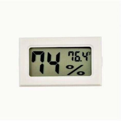 Mini white digital thermometer and hygrometer for monitoring indoor temperature and humidity - Fahrenheit (℉) display (1/4)