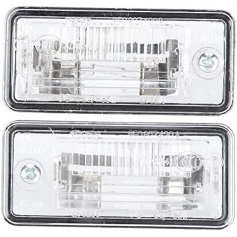 License plate lights, 1 pair. Part numbers 8E0807430A and 8E0807430B. License plate lights suitable for A3, A4, A5, A6, C6, A8, D3, Q7, and RS4. (1/4)