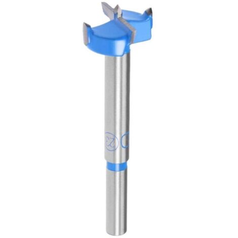 Forstner 23mm Drill Bits, Tungsten Carbide Auger for Wood Hole Saw, Hinge Hole Drilling for Woodworking (Blue, Grey) (1/4)