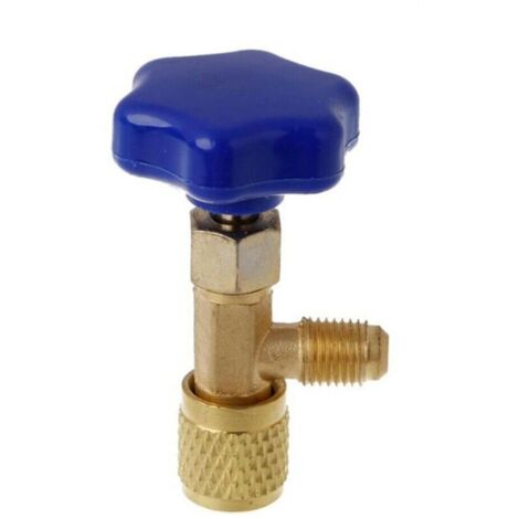 1/4 SAE Valve Bottle Opener for Automatic Dispensing of Low Pressure Refrigerant, Can Press Valve Tool for R22, R134a, and R410a Gas (1/4)