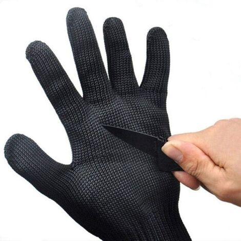 Cut-resistant protective gloves, heat-resistant safety work gloves compatible with cutting meat and wood, kitchen utensils for men and women, 1 pair (1/4)