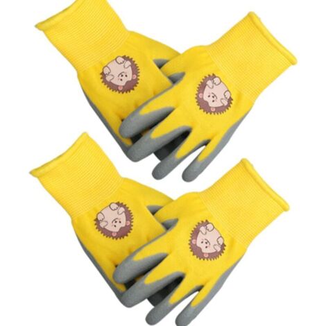Gardening Gloves, 2 Pairs of Children's Work Gloves, Safety Construction Gloves, Cut-Resistant, Dirt-Resistant, Bite-Proof Gardening Gloves (Under 5 Years)