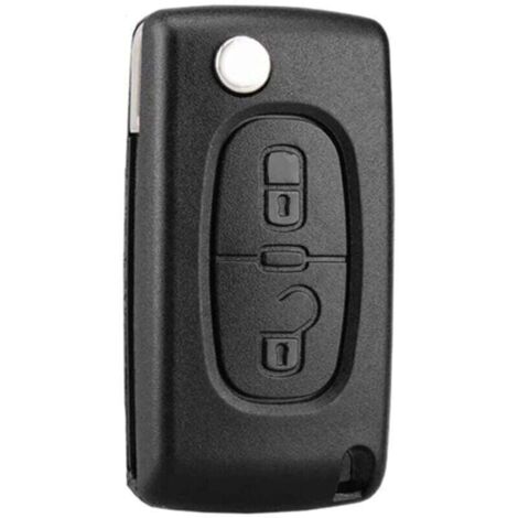 (2 Buttons, CE0536) 2 Button Key Fob Case Compatible with CE0536 Folding Flip Key for Peugeot 207 307 308 407 408 3008 5008 Citroen C2 C3 C4 C5 C6 C8