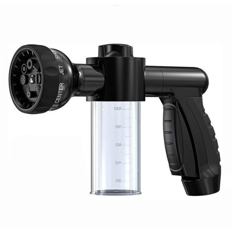 High-pressure, multi-purpose foam car wash water gun, soap and shampoo dispenser for pet washing, and garden hose spray nozzle (1/4)
