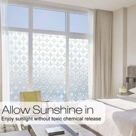 Electrostatic Window Film, Privacy Window Film, Non-Adhesive, Reusable ...