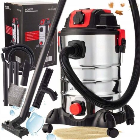 Bagless industrial vacuum cleaner with plaster dust shaker, 3500 W, 30 L