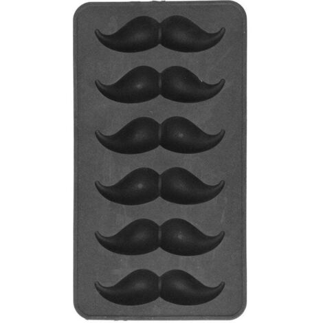 Mustache-shaped silicone mold, food-grade black ice cube tray for home and summer kitchen (1/4)