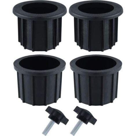 sets (6 pieces) balcony parasol accessories - 4 rings + 2 black button screws (1/4)
